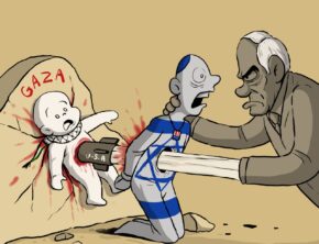 کاریکاتور جالب کمال شرف از کشتار اسرای صهیونیست توسط نتانیاهو!