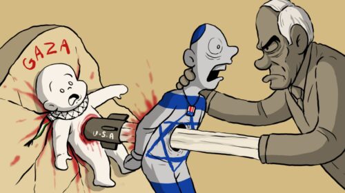 کاریکاتور جالب کمال شرف از کشتار اسرای صهیونیست توسط نتانیاهو!