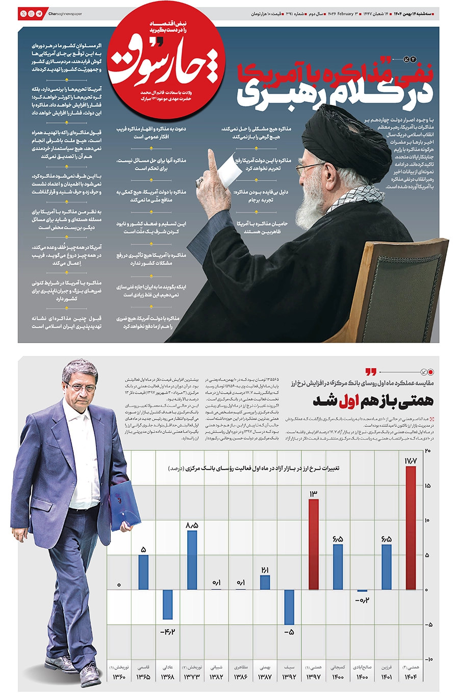 شماره ۳۹۱- سه‌شنبه ۱۴ بهمن