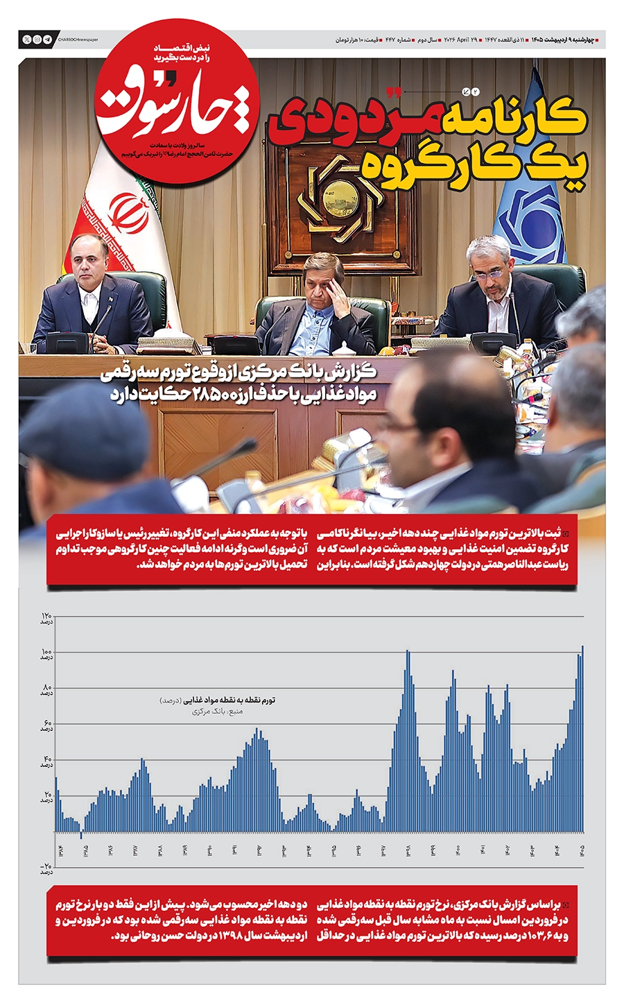 شماره ۴۴۷- چهارشنبه ۹ اردیبهشت