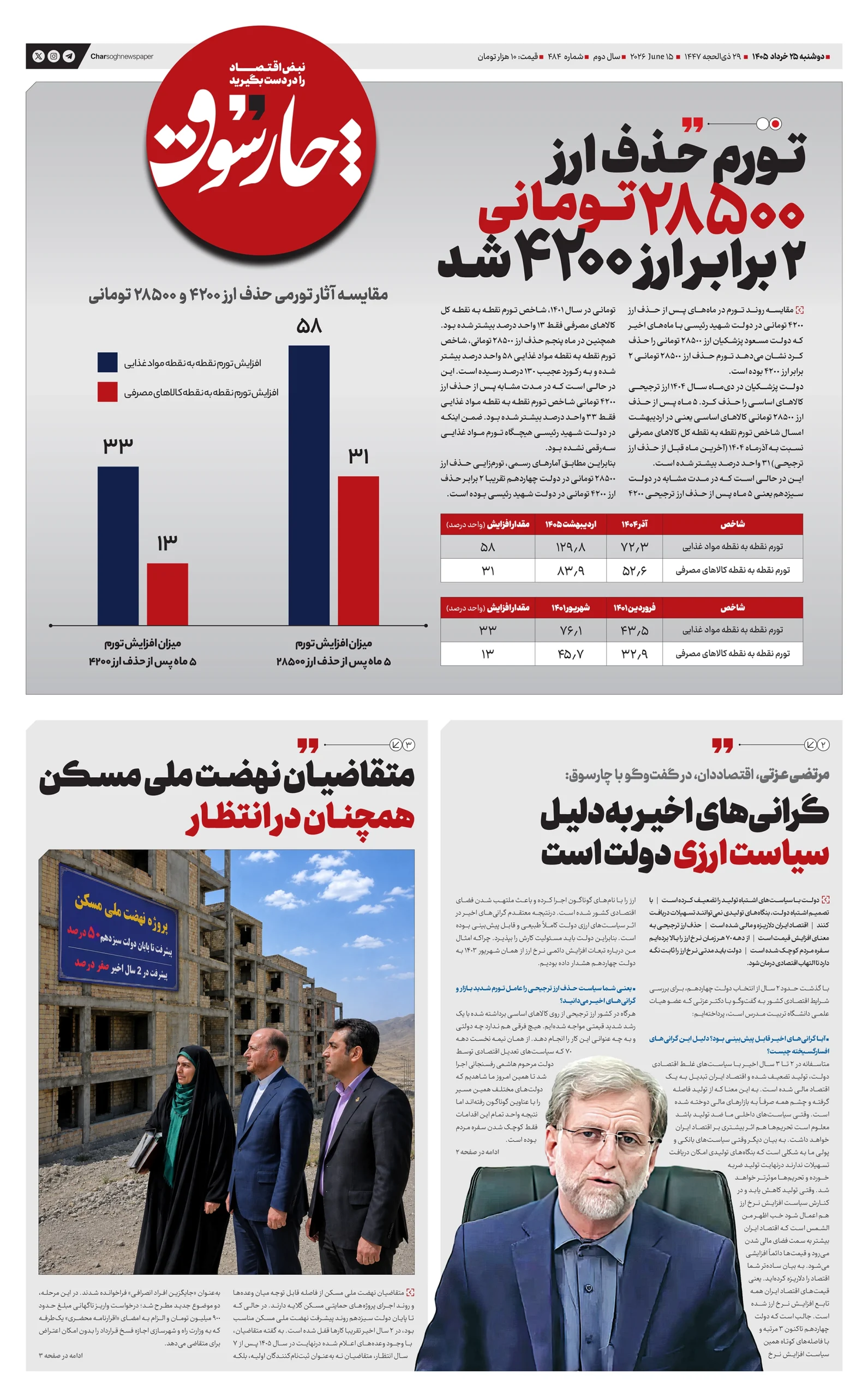 شماره 484- دوشنبه 25 خرداد 1405