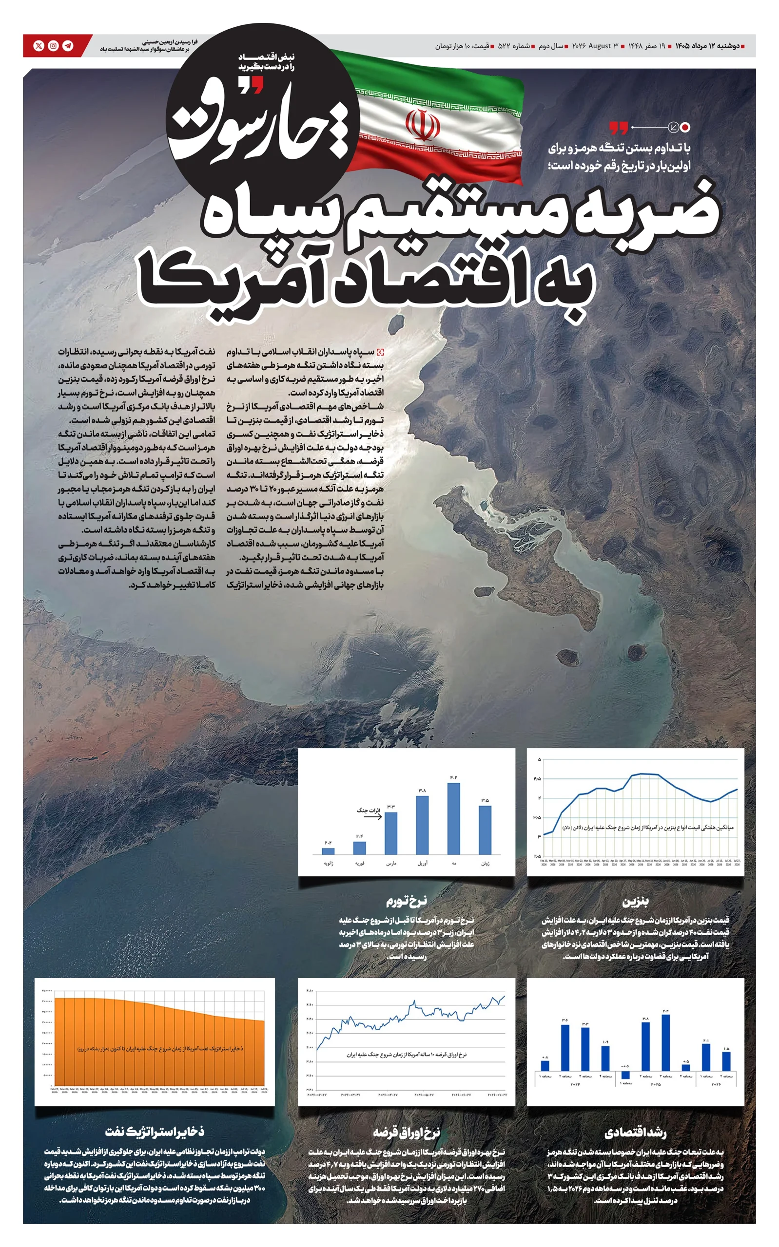شماره 522- دوشنبه 12 مرداد 1405