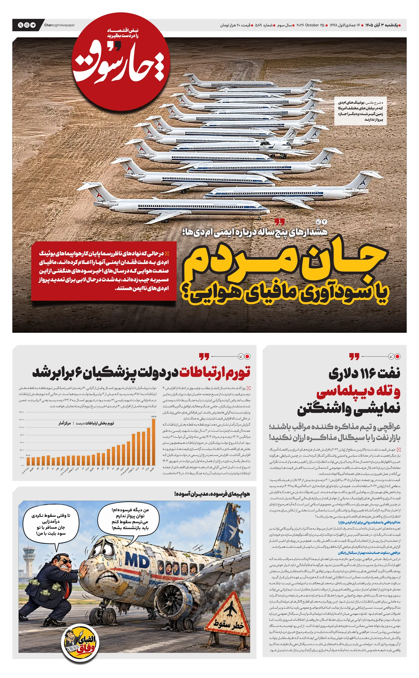 شماره ۵۸۹- یکشنبه ۳ آبان ۱۴۰۵