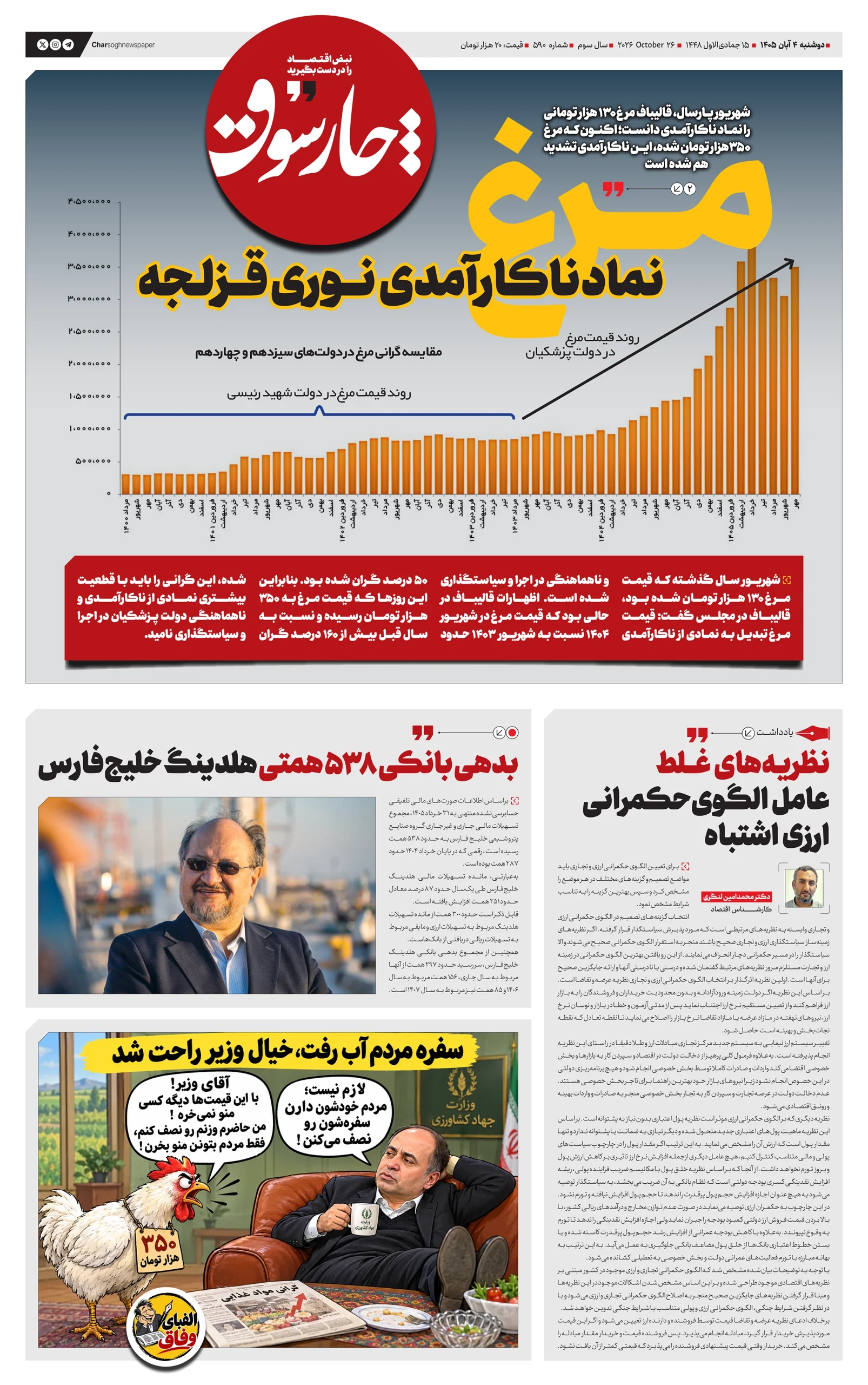 شماره ۵۹۰- دوشنبه ۴ آبان ۱۴۰۵